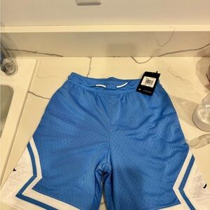 Blue Athletic Shorts with White Accents